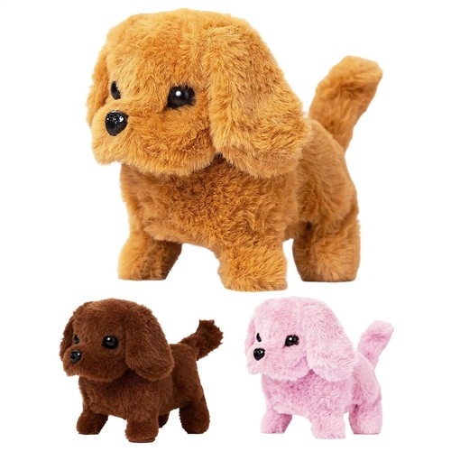 Walking dog fluffy plush puppy - dog,