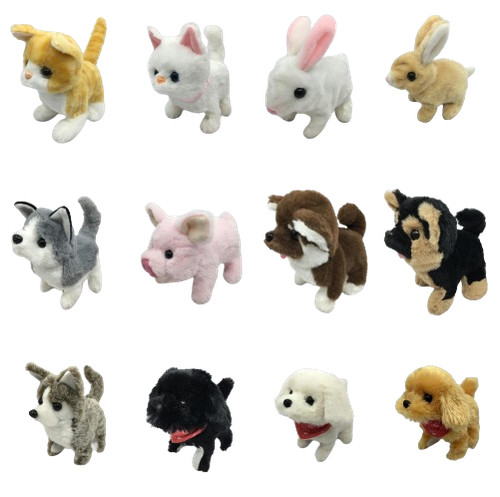 Soft stuffed realistic dog - soft,
